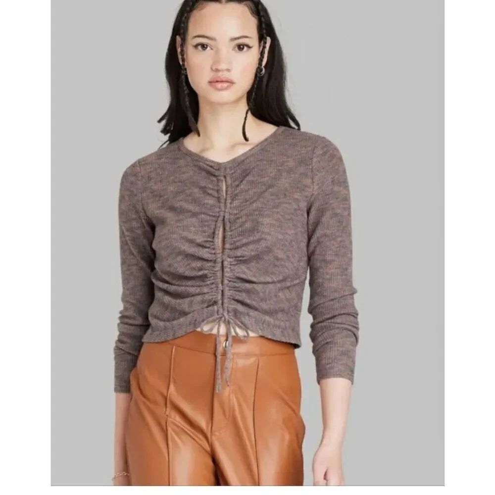 ❤️Wild Fable Lace Up Knit Top